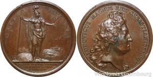 R9243 Rare Médaille Louis XIV La France toujours victorieuse 1697 UNC >M Offer