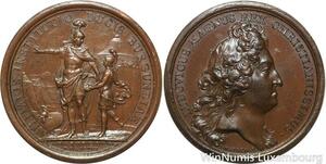 R9244 Rare Médaille Louis XIV Camp militaire Compiègne 1698 UNC -> Make offer