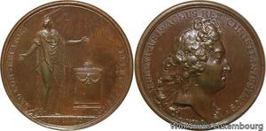 R9249 Rare Médaille Louis XIV La guérison du Roi Soleil 1687 UNC -> Make offer
