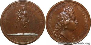 R9250 Rare Médaille Louis XIV Naissance du duc de Bourgone 1682 UNC > Make offer