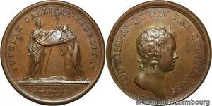 R9251 Rare Medal Germany Louis XIV Retablissement Electeur de Trèves 1645 UNC