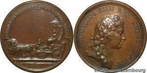 R9262 Rare Médaille Louis XIV Entrée Reine Marie-Thérèse Autriche Paris 1660 UNC