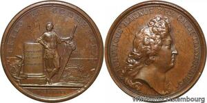 R9264 Rare Médaille Louis XIV Enrôlement 60000 matelots vaisseaux 1687 N°227 UNC