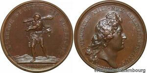 R9267 Rare Médaille Louis XIV Rétablissement Sécurité Royaume 1669 UNC >M Offer