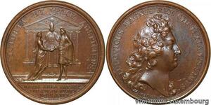 R9274 Rare Médaille Louis XIV Mariage Dauphin M-Anne de Bavière Munich 1680 UNC