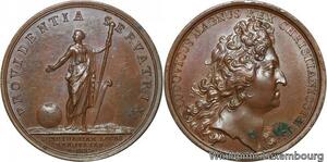 R9275 Rare Médaille Louis XIV Edit contre le luxe 1700 UNC -> Make offer