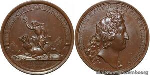 R9288 Rare Medal Louis XIV Bataille Staffarde Duc Savoie Victor-Amédée II 1690