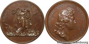 R9298 Rare Medal Turkey Louis XIV Battle St Gotthard Turkish Defeat Vienna 1664