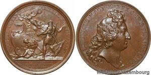 R9299 Rare Medal Americana Colonia Martinique Louis XIV Defeat Holland 1674 UNC