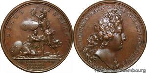 R9302 Rare Médaille Louis XIV Levée du siège Haguenau Elsass 1675 UNC >M Offer