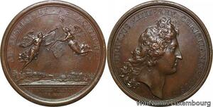 R9307 Rare Médaille Louis XIV Prise Nice Mons Armée française 1691 UNC >M Offer