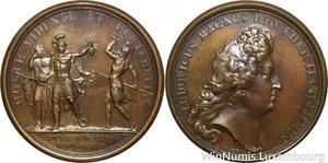 R9309 Rare Médaille Louis XIV Prise Bouchain Armée française 1676 UNC >M Offer