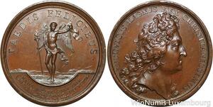 R9314 Rare Médaille Louis XIV mariage Duc Bourgogne M-Adélaïde 1697 UNC >Offer