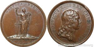 R9324 Rare Médaille Louis XIV Prise de la Capelle 1656 AU -> Make offer