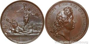 R9325 Rare Medal Germany Louis XIV Prise Orsoy Burich Wesel Rhimberg 1672 UNC