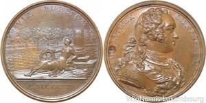 R9331 Rare Médaille Louis XV Les grandes routes du royaume 1733 UNC > Make offer