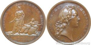 R9334 Rare Medal Meridional Netherlands Louis XV Prise Menin 1744 UNC -> M offer