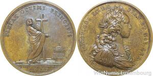 R9342 Rare Médaille Louis XV Eglise Saint-Sépulcre Jérusalem Israël 1722 UNC