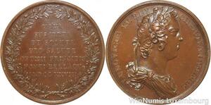 R9350 Rare Médaille Louis XV Guérison du Roi 1728 UNC -> Make offer