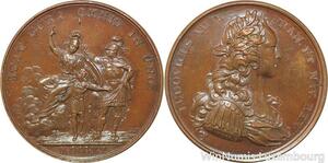 R9360 Rare Médaille Louis XV instruction du Roi 1720 UNC -> Make offer