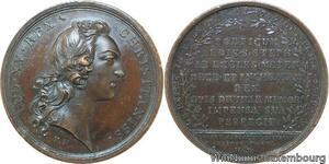 R9373 Rare Médaille Louis XV Renovation Portail Cathedrale Metz 1764 UNC ->Offer