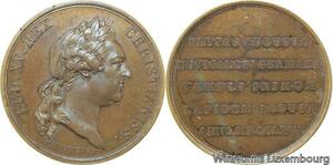 R9375 Rare Médaille Louis XV Pose 1ère pierre Eglise St Germain-en-Laye 1766 UNC