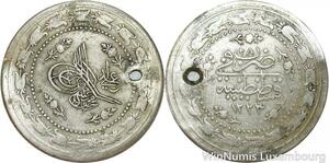 R9381 Ottoman Empire 2 Kurush Mahmud II AH 1223 /28 1835 Constantinople Silver