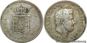 R9411 Rare Italy Kingdom Two Siciles 10 Grana Ferdinando II 1846 Naples Silver