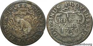 R9423 Rare Switzerland Cantons Bern 10 Kreuzer 1755 Bear Ours Silver -> M offer