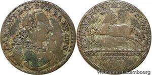 R9426 Unique? Germany Brunswick Wolfenbuttel 2/3 Taler Karl I 1764 B IDB Silver