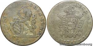 R9435 Rare Austrian Holland 2 Escalins Maria Theresa 1751 Brugges Lion Silver