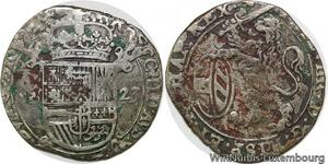 R9443 Spanish Netherlands Brabant Escalin Philip IV 1623 Lis Brussels Silver