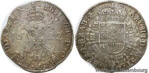 R9446 Rare Sp Netherlands Brabant Patagon Philip IV 1622 Main Antwerpen Silver