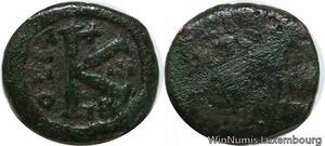 R9453 Byzance Half Follis Maurice Tiberius Thessaloniki 582 602 Tes > Make offer
