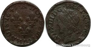 R9463 Double Tournois Louis XIII 1643 A Corbeil -> Make offer