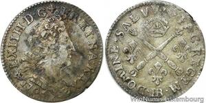 R9464 5 Sols Louis XIV 1704 BB Strasbourg Silver -> Make offer
