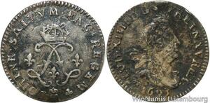 R9465 Rare 4 Sols aux 2 L Louis XIV 1693 M Couronné Argent Silver TTB -> M offer