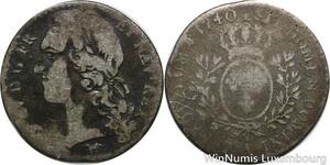 R9474 1/10 Ecu au bandeau Louis XV 1740 A Paris Silver -> Make offer