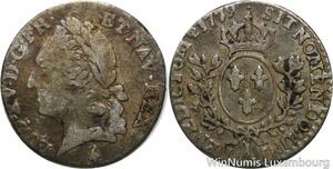 R9476 1/20 Ecu vieille tete 6 Sols Louis XVI 1779 A Paris Silver -> Make offer