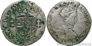 R9485 Rare Lorraine 1/4 Quart Teston Charles III Juvenile 1554 Nancy Silver