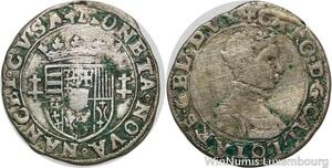 R9486 Rare Lorraine 1/4 Quart Teston Charles III Juvenile 1545 1556 Nancy Silver