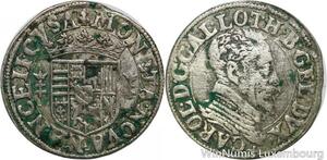R9488 Rare Duché Lorraine 1/4 Quart Teston Charles III 1545 1608 Nancy Silver