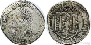 R9500 Rare Burgund Besançon Teston 8 Gros 1/4 Daldre Charles Quint V 1623 Silver