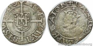 R9501 Rare Besançon 1/2 Blanc Charles Quint V Holy Emperor 1550 Dole Silver