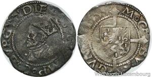 R9503 Rare Burgundy Demi Carolus Petit Blanc Charles Quint V 1555 Dole Silver