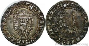 R9507 Rare Duché Lorraine Gros Demi Plaque Antoine ND 1508 1544 Nancy Silver