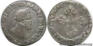 R9518 Rare 1/2 Demi Franc Henri IV le Grand 1603 D Lyon Silver -&gt; M offer