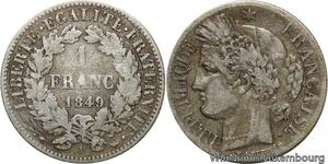 R9531 1 Franc Cérès 1849 A Paris Argent Silver -> Make offer