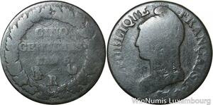 R9536 5 Centimes Dupré an 5 R Orléans décalé 1796 -> Make offer