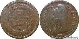 R9541 Un Décime Dupré an 7 A Paris variété avec accent 1798 -> Make offer